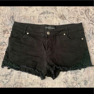 Ambiance Apparel Black Denim shorts